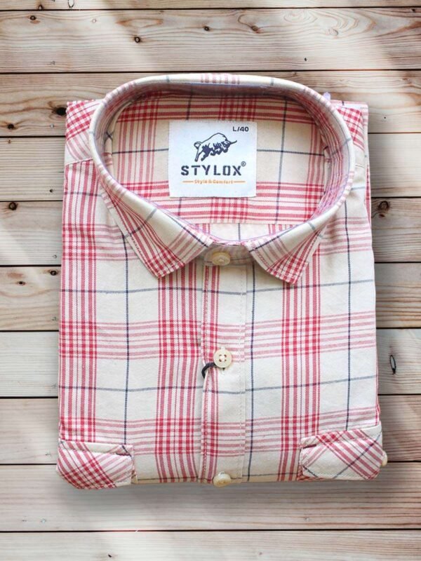 Light Cream Check Shirt (2)