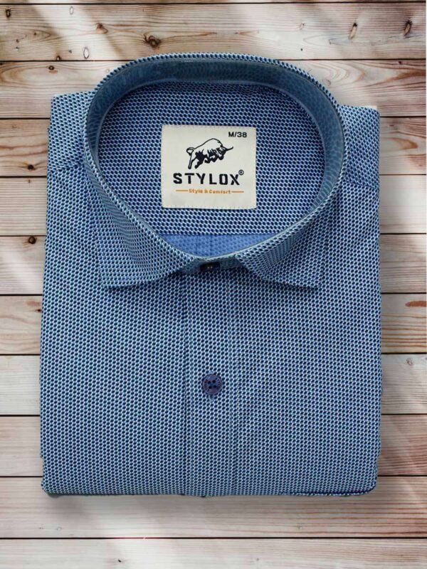 Dark Blue Printed Shirt (1)
