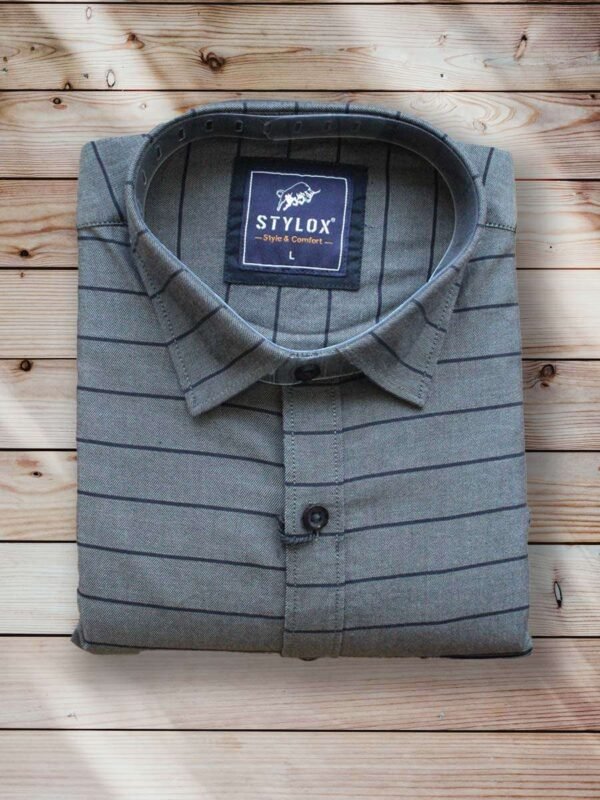 Grey Strip Shirt (2)