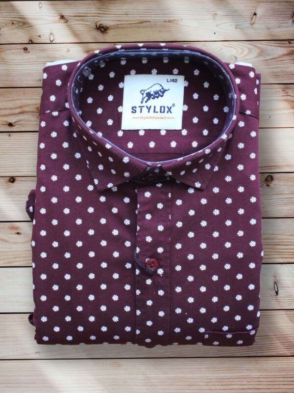 Printed Maroon Shirt (2)