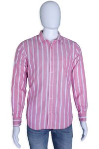 Men's Regular Fit Black Printed Cotton Shirt.
