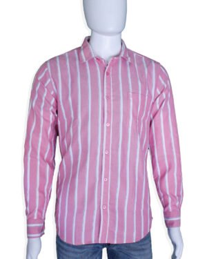 Men's Regular Fit Black Printed Cotton Shirt.