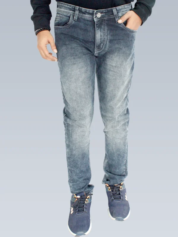 Men's Slim Fit Mid Rise Carbon Black Jeans - Image 2