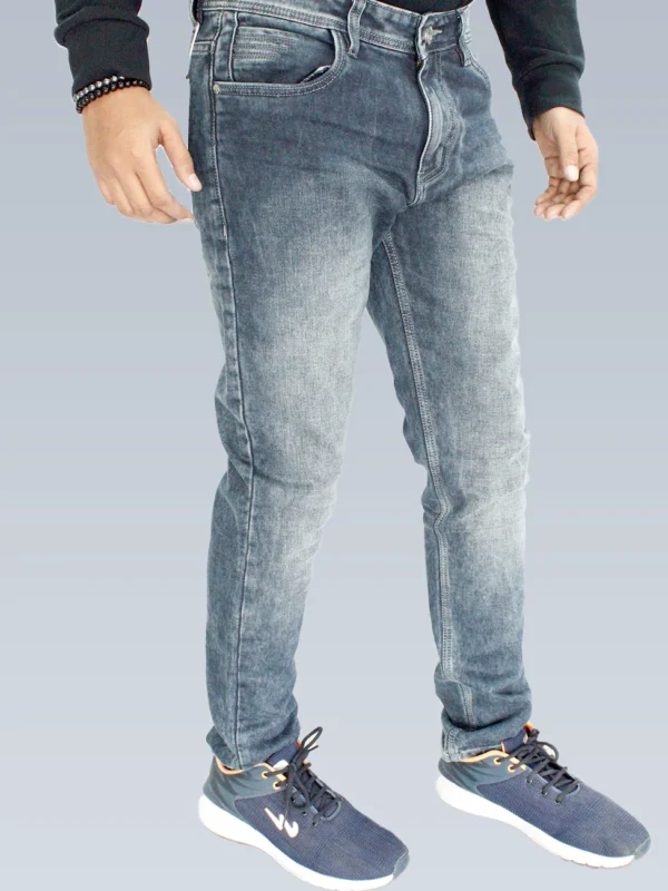 Men's Slim Fit Mid Rise Carbon Black Jeans - Image 4