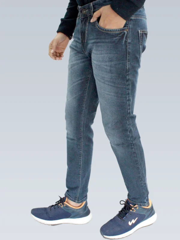 Men's Slim Fit Ankle Length Carbon Black Jeans.