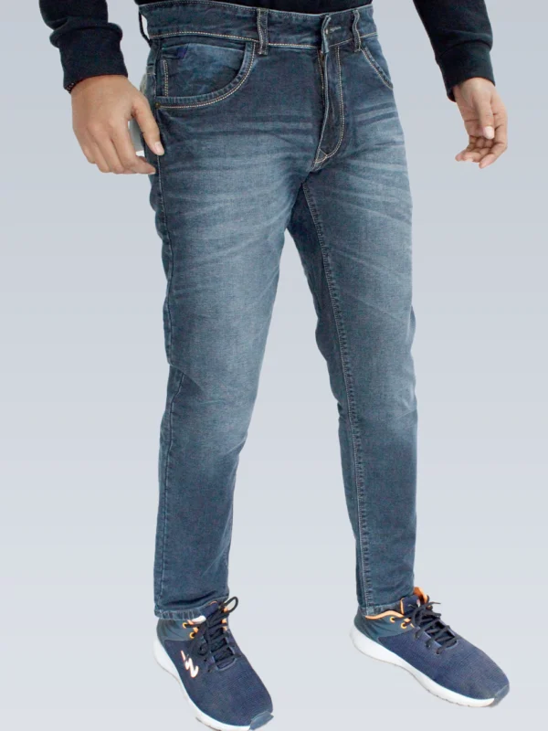 Men's Slim Fit Ankle Length Carbon Black Jeans. - Image 2