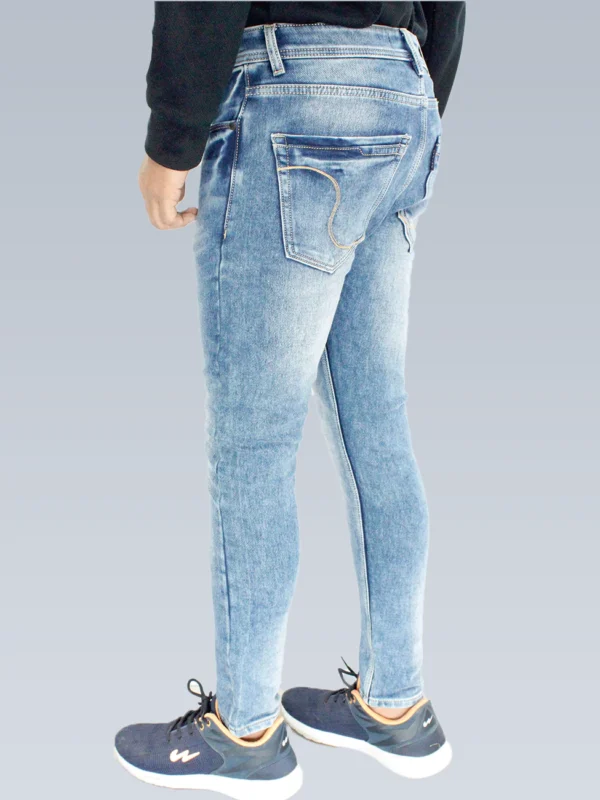 Men's Slim Fit Ankle Length Sky Blue Jeans. - Image 4