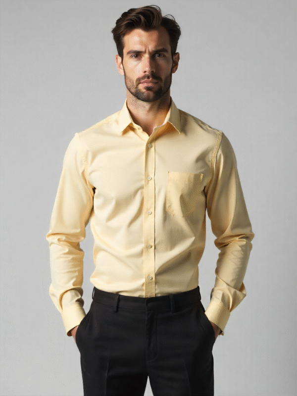 Plain Light Golden Colur Shirt