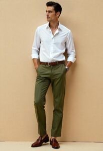 Men's Classic White Linen Shirt | Premium Textured Blend
