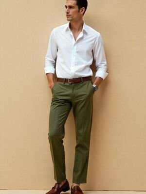 Men's Classic White Linen Shirt | Premium Textured Blend