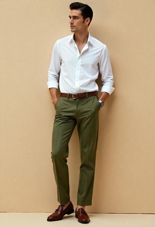 Men's Classic White Linen Shirt | Premium Textured Blend