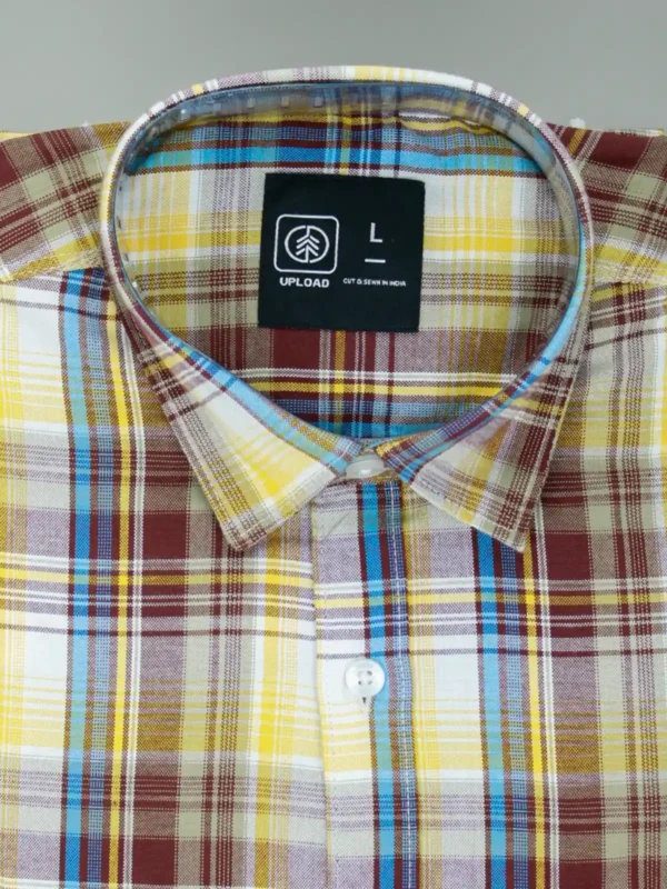 Men's Yellow Plaid Oxford Shirt