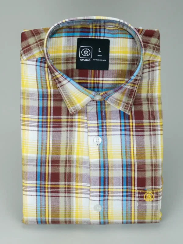 Men's Yellow Plaid Oxford Shirt