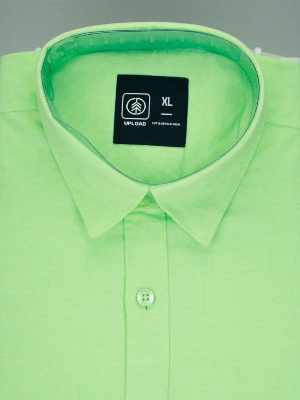 Men’s Light Green Linen Shirt 2
