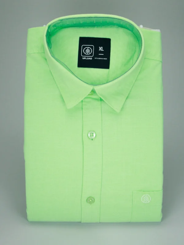 Men’s Light Green Linen Shirt