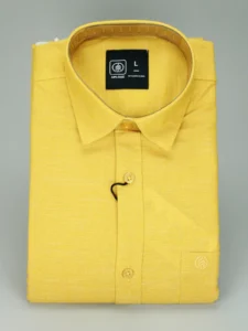 Men’s Yellow Linen Shirt