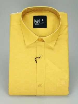 Men’s Yellow Linen Shirt